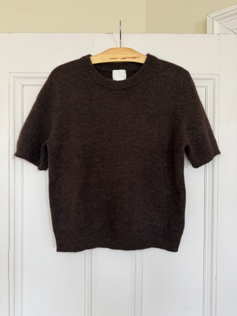 H&M Brown Short Sleeve Crewneck Sweater